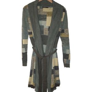 Nic + Zoe small long belted cardigan sweater soft